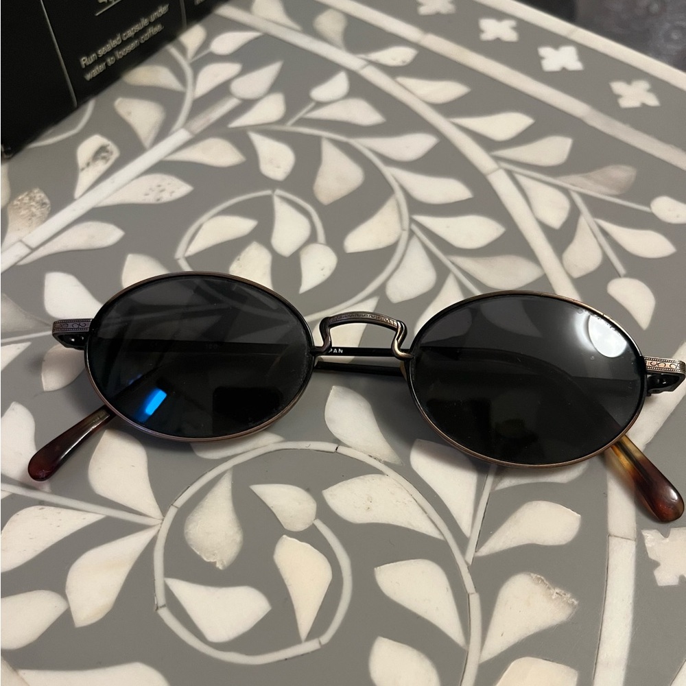 Revo Oval Black Sunglasses